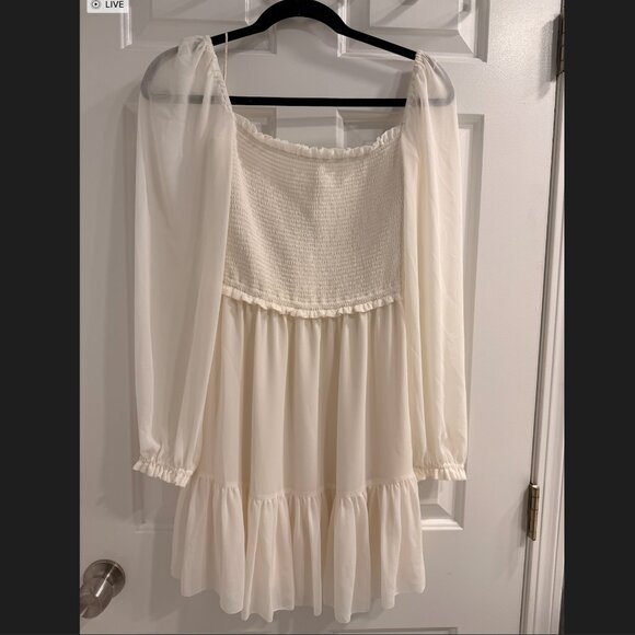 NWT Aritzia Wilfred Tempest Mini Dress White - Size S - Picture 5 of 9